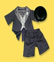 3002-Top Hat & Tails Groom Tuxedo Clothes for 14" - 18" Stuffed Animals and Dolls