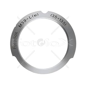 Fotodiox Lens Mount Adapter, M39 (39mm x1 Thread, Leica Screw Mount) Lens to Leica M Adapter with... by Fotodiox