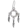 Handcrafted Native American Dreamcatcher Feather Earrings