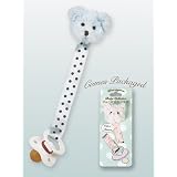 Bearington Baby Blue Polky Pacifier Clip