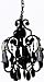 La Petite Femme Black Onyx 3 Bulb Mini Chandelier