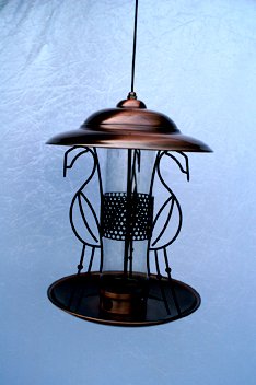 Birds Paradise Lantern Feeder - Brown