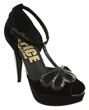 Office Petal Power Black Suede - 7 Uk