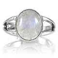 Belindas Mondstein Ring - Sterlingsilber
