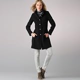 Women's coat with stand-up collar
