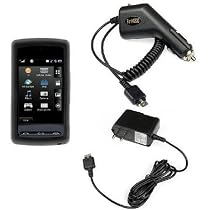 Durable Flexible Soft Black Silicone Skin Case + Rapid Car Charger + Home Travel Charger for AT&T LG Vu CU920 cell Phone - Harry Potter 6 Books
