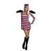 Jailbird Costume Teen Jail Convict Pink Black Dress Theatre Costumes