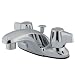 Kingston Brass Chrome Finish Twin Brass Canopy Handles 4 Lavatory Faucet ABS/Brass Pop Up