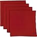 Now Designs Hemstitch Cotton Napkins Chili Red 10 X 10in, Set of 4