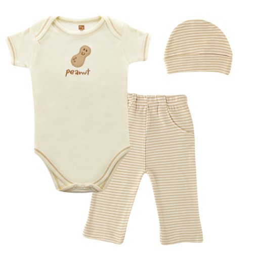 Hudson Baby Organic Sayings Bodysuit, Pant, and Cap Gift Set