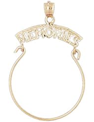 Dazzlers Solid 14k Gold Memories Charm Holder Charm Pendant Available in three colors from jewelsberry (weights: 1.4 grams only)