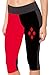 COCOLEGGINGS Womens Harley Quinn Digital Print Stretch Workout Capri Tights M