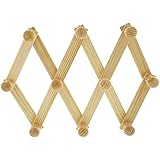 Expandable Wooden Hanging Coat Hat Rack - Large Hook - Multipurpose