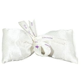 Organic Lavender Filled Eye Pillow Aromatherapy Ivory Satin All Natural Spa