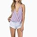 Women Sexy Deep V-neck Solid Chiffon Cami Top