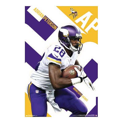 (22x34) Adrian Peterson Minnesota Vikings NFL Sports Poster