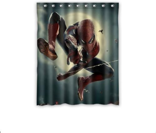 Comfortable The amazing spider man art Window Curtains/drape/panels/treatment Polyester Fabric Office/Home/Bedroom Decor 52"x 63"