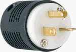 PASS & SEYMOUR #PS5466XCC 20A BLK/WHT Straig Plug