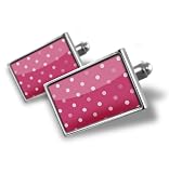 Cufflinks "Pink polka-dotted pattern" - Hand Made Cuff Links