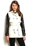 Armani Exchange Womens Contrast Sleeve Trench