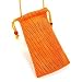 Cosmos ® Orange Fashionable Grid Breathable case bag pouch/ Neck Strap for Cellphone / Digital Camera /MP3/MP4/ iphone 4 4s 3 3Gs HTC one X LG MOTOROLA + Cosmos cable tie