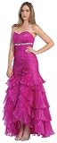 Strapless Long Tiered Pleated Skirt Prom Dress Gown #2794
