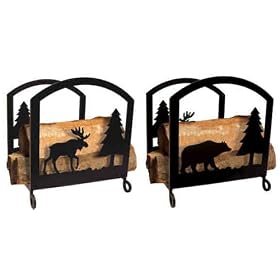 Bear and Moose Firewood Log Holder by VWI