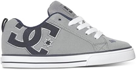 DC Court Graffik Vulcanised TX Skate Shoe (Little Kid/Big Kid), Armor, 3 M US Little Kid