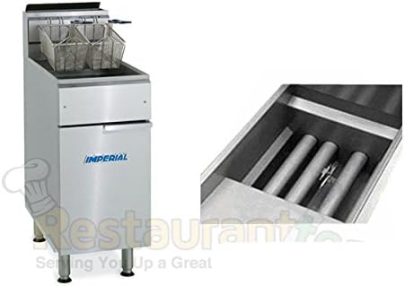 Imperial Elite Commercial Deep Fryer Stainless Steel 40 Lb Natural Gas Efs-40