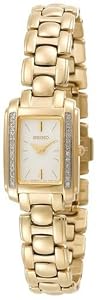 Seiko Women's SUJF42 Diamond Accented Gold-Tone Watch
