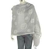 Rectangular Paisley Weaving Wool Scarf Handmade in India