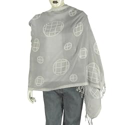 Rectangular Paisley Weaving Wool Scarf Handmade in India