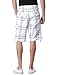 Match Men's Retro Camo Plaid Summer Polo Cargo Shorts #S3620