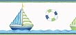 Lime Sailboat Wallpaper Border