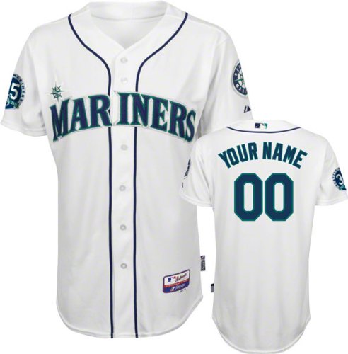 Seattle Mariners Jersey: Personalized Home White Authentic Cool Baseâ