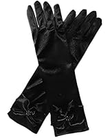 DreamHigh Kids Stretch Satin Long Finger Dress Gloves for Girl Children Party