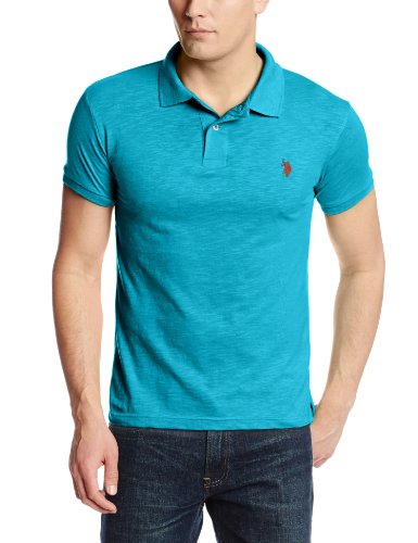 U.S. Polo Assn. Men's Slim Fit Cotton Slub Solid Polo