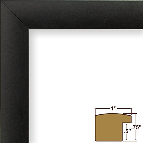 Craig Frames 1WB3BK 17 by 23-Inch Picture Frame, Smooth Wrap Finish, 1-Inch Wide, Black