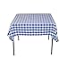 LTC LINENS 54 in. x 54 in. Blue and White Checkered Tablecloth Square - Blue Gingham Table Cloth for Card Table - Stain Resistant, Washable Fabric Cloth Small Table Cover for Picnic, Party