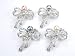 Precious Pearl Diamond Bow - Vintage Style Shinny Silver - Brooch Pin For Girls & Woman - Many Color Options