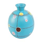 EXP Handmade Terracotta Vase - Royal Blue Retro Dot Design