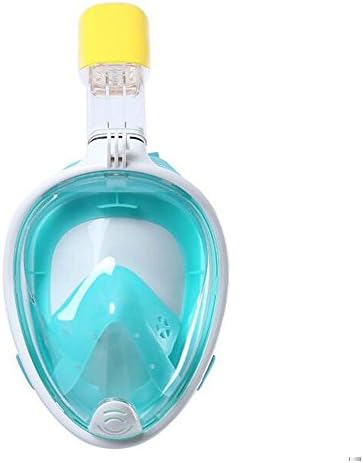 Seaview 180° Panoramic Snorkel Mask Full Face Free Breathing Design Snorkeling with Anti-fog &amp; Anti-leak, Prevent Gag Reflex with Tubeless Design for Adults and Youth (Green, S/M)