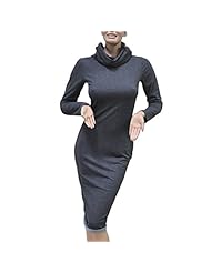 Sexy Knee Length High-Neck Long Sleeves Bodycon Dress 