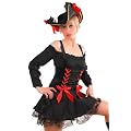 V 4227 : schwarzes, sexy Piratenkost�m mit Hut