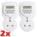 eSecure - 2x 7 Day Digital Electronic Plug in Switch Timer 24hr