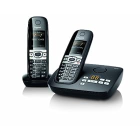 Gigaset C610A Twin DECT Cordless Phone with Answer Machine - Black