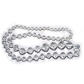 Vintage Large Faceted Clear Plastic Bead Necklace