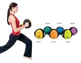 EcoWise Dual-Grip Medicine Ball, 8 lbs. - Tangerine/Black