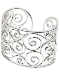 Sterling Silver 3/8 ct tw Diamond Cuff Bracelet 7 Inches