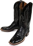 Lucchese 'C1050' Crocodile Belly Cowboy Boots Mens - Black